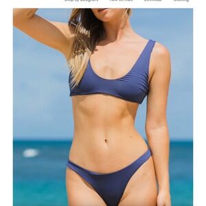 NWT TOAST SWIM Daiquiri Signature Low Rise Hipster Bikini Bottoms Neon Lime XL